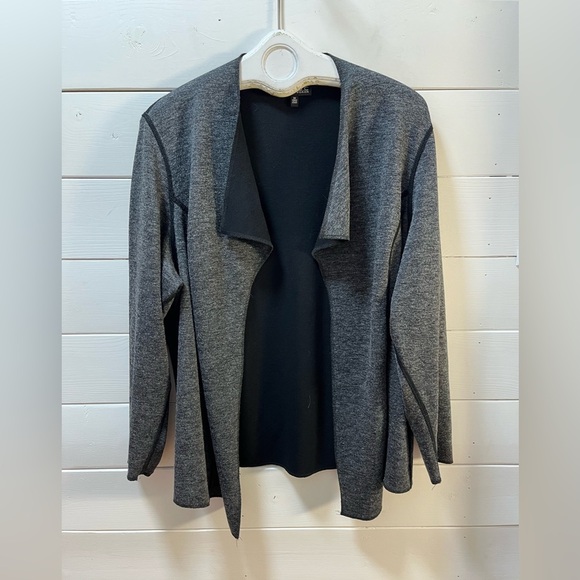 CONRAD C Woman Grey Open-Front Cardigan – Size 3X - Picture 4 of 10